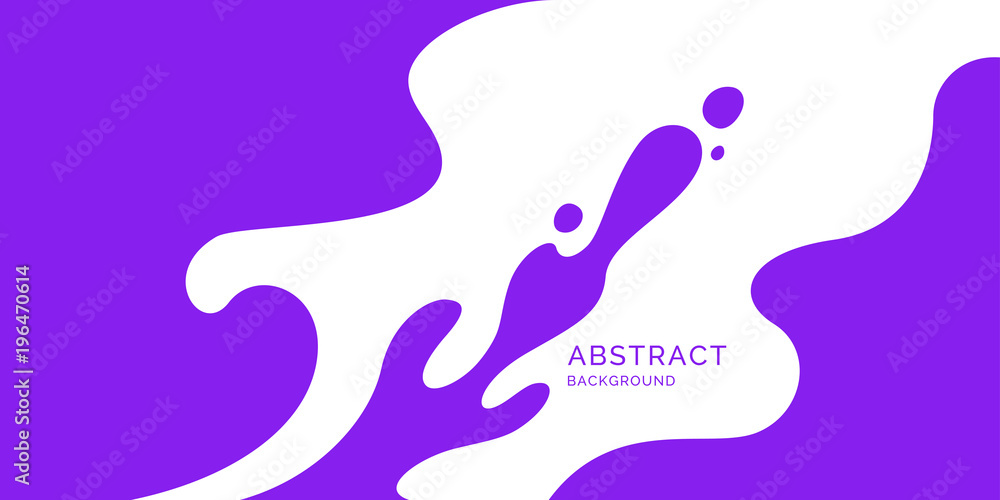 Bright poster with splatter. Illustration minimal flat style