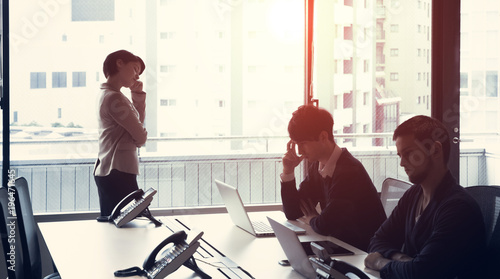 Φωτογραφία Group of businessperson thinking in the office.