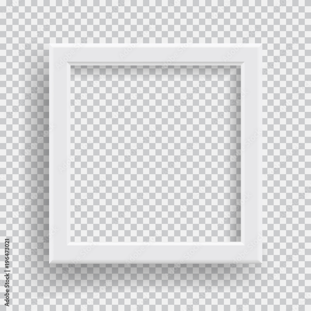 Empty realistic photo frame with transparent shadow on plaid black white background Empty realistic photo frame with transparent shadow on plaid black white background