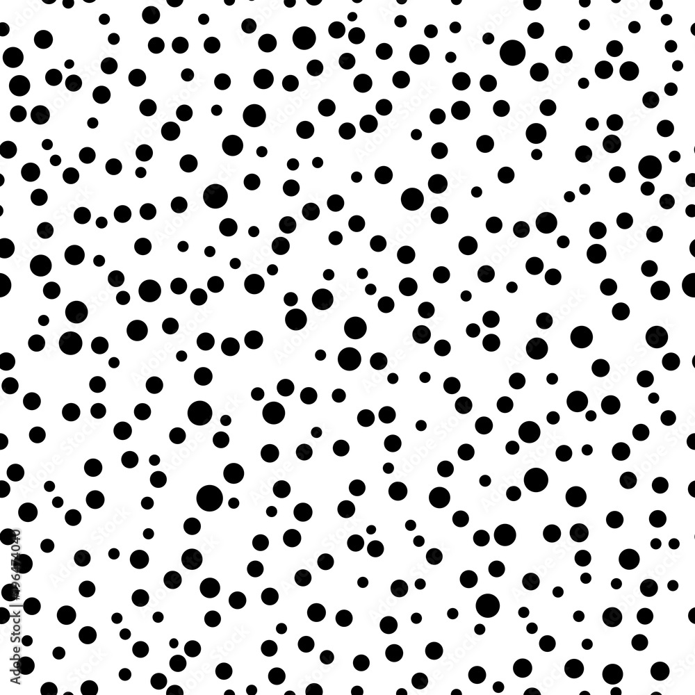 Black dots on white background seamless pattern Vector Image, Dots 