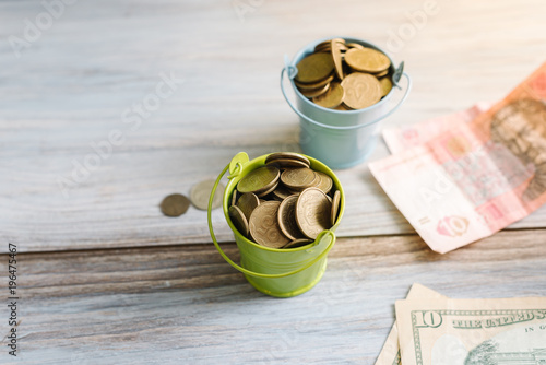 Wallpaper Mural American dollars and Ukrainian hryvnia on a white background isolates Torontodigital.ca