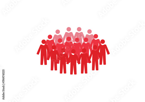 Vector image of a crowd of people