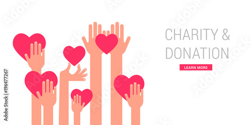 Charity, giving and donation poster template