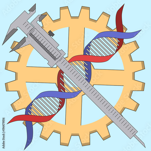 Sign with scientific and technical elements