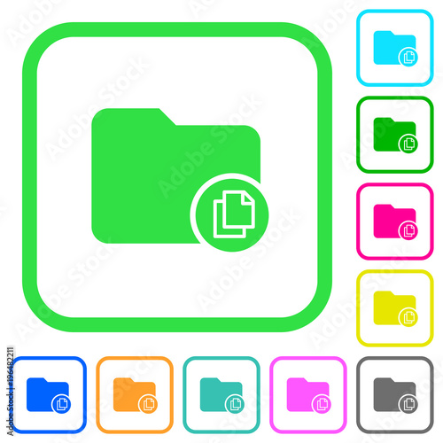 Copy directory vivid colored flat icons