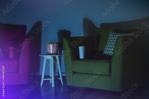 Comfortable armchairs with ...