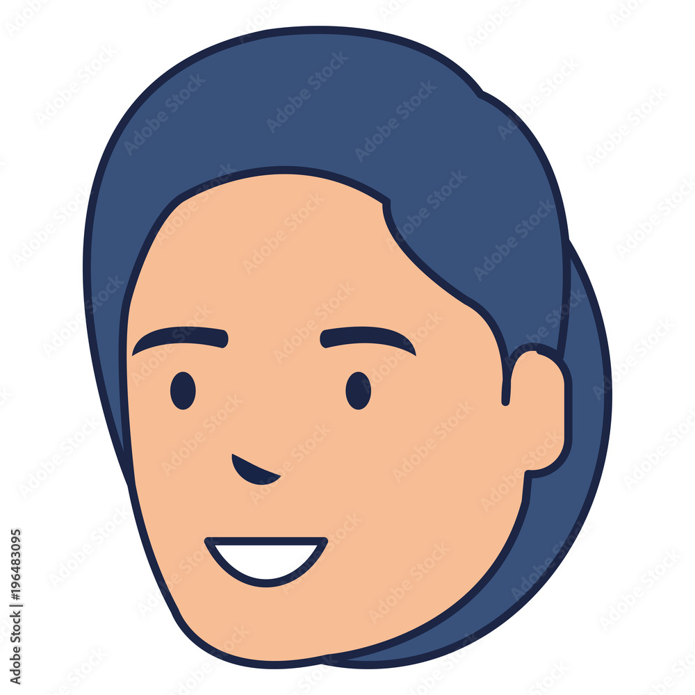 beautiful woman head avatar character vector illustration design