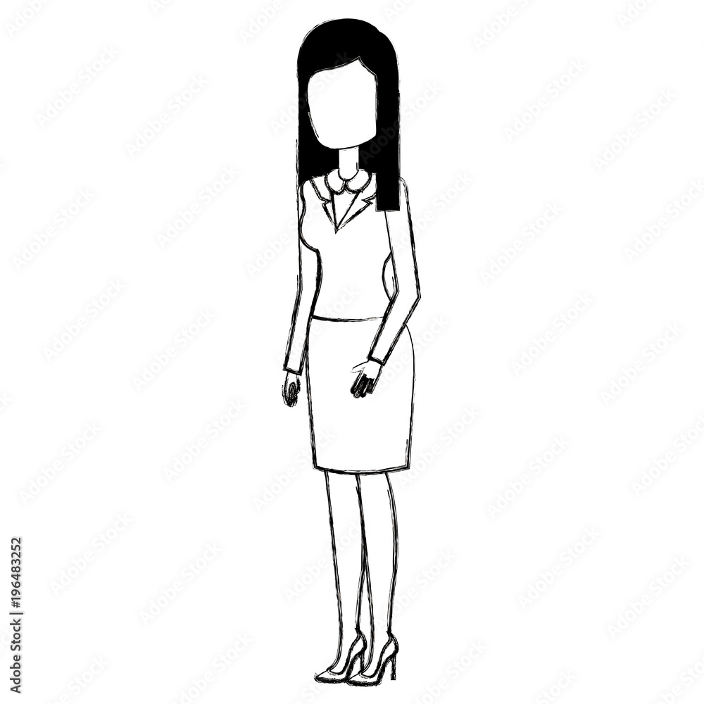 beautiful businesswoman avatar character vector illustration design