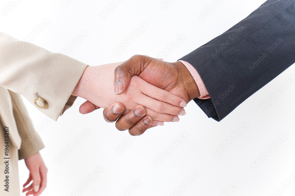 Businesspersons shaking hands