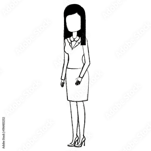 beautiful businesswoman avatar character vector illustration design