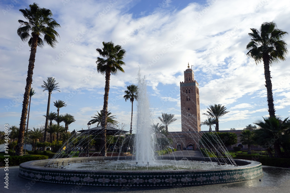 Fountain and Kutubia mosque