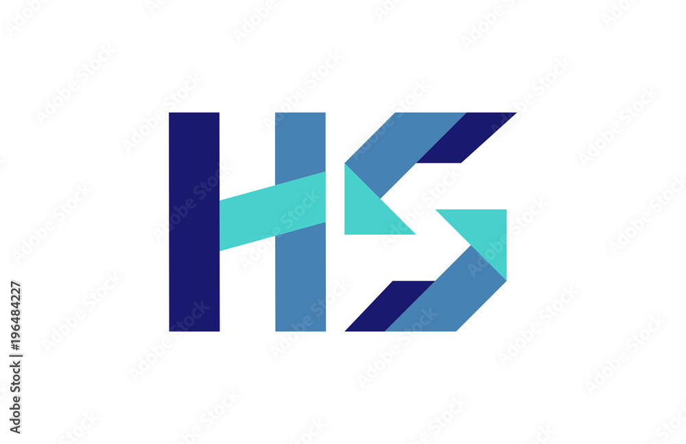HS Ribbon Letter Logo HS Ribbon Letter Logo
