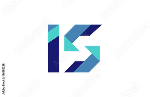 IS Ribbon Letter Logo