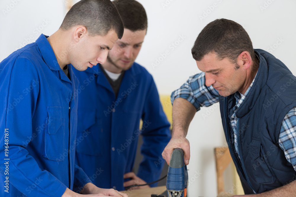 Fototapeta premium woodwork apprenticeship