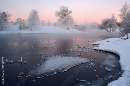 Winter landscape with river © volga1971