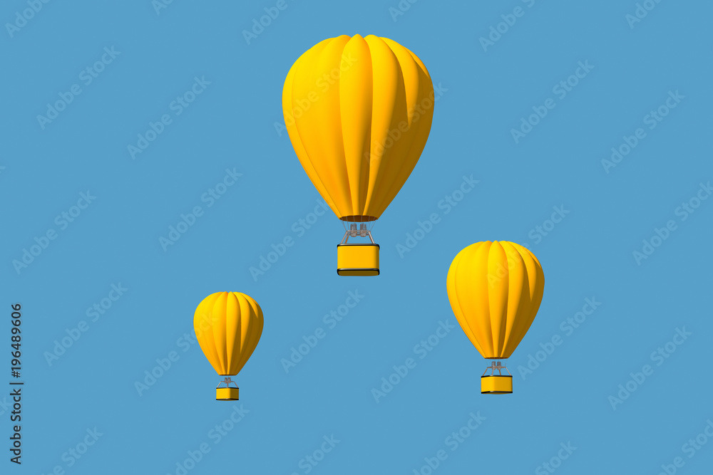 Fototapeta premium Hot Air Balloon Isolated