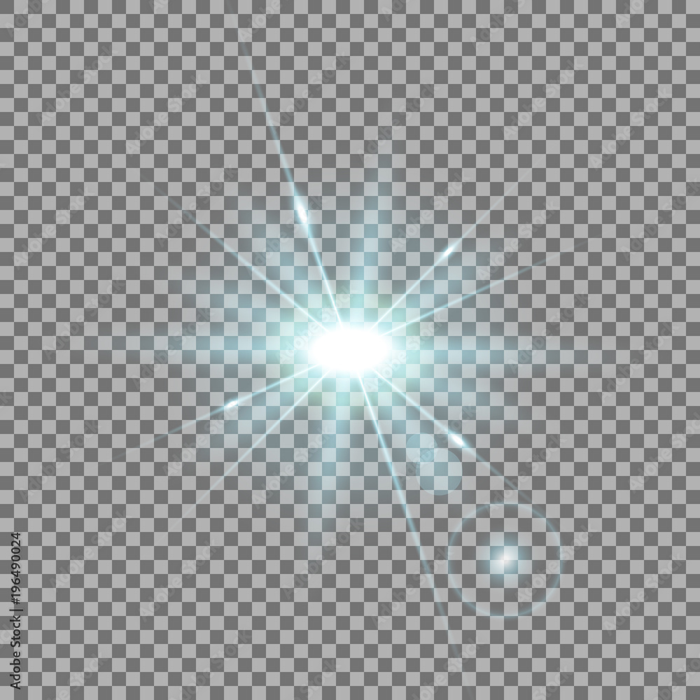Light circle with glare, aqua color Light circle with glare, aqua color