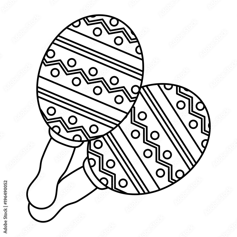 maracas icon over white background, vector illustration maracas icon over white background, vector illustration