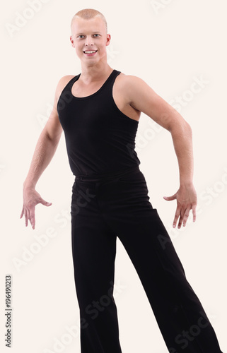 Man Dancer ballroom dancing. Portrait of a dancer
