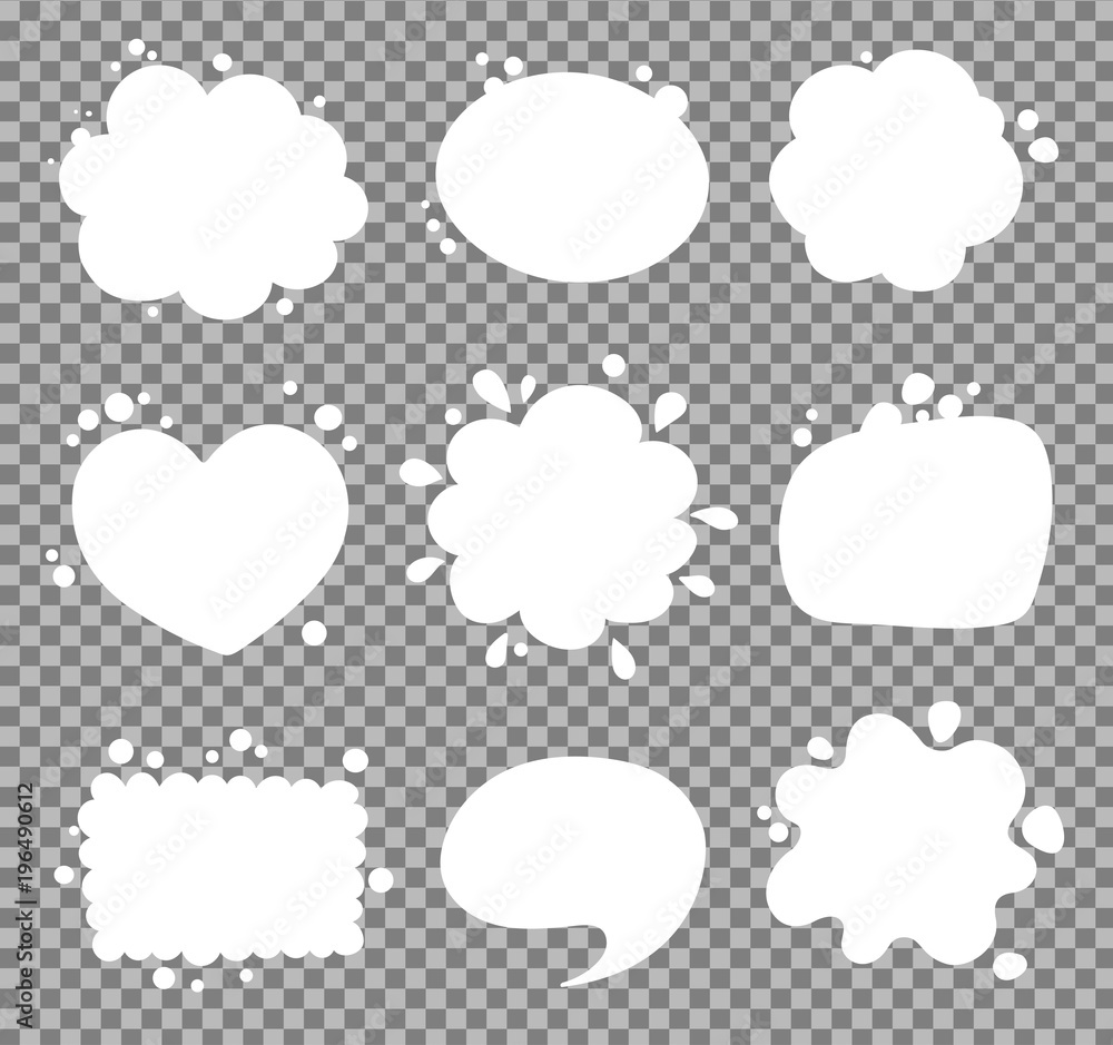 Blank empty speech bubbles. Vector illustration. Blank empty speech bubbles. Vector illustration.