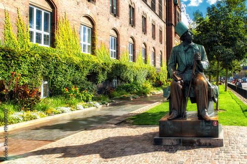 Statue of the famous Danish author Hans Christian Andersen photo