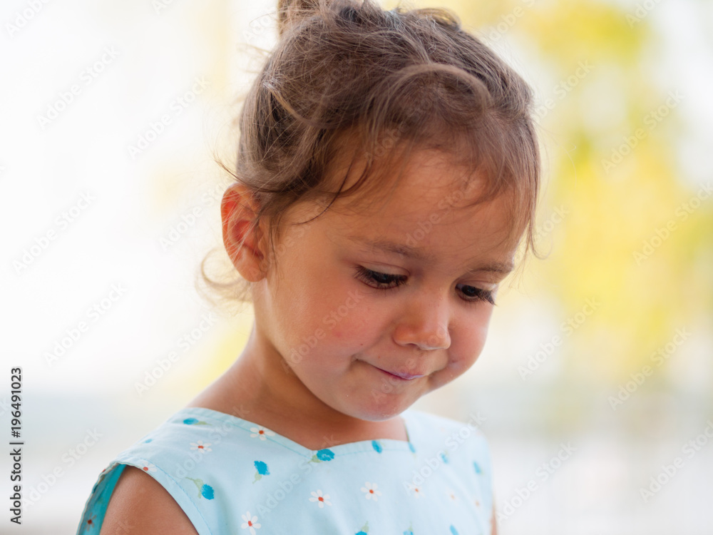 portrait of a 3 year old girl in summer clothing portrait of a 3 year old girl in summer clothing