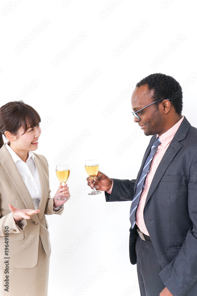 Businesspersons drinking alcohol image Businesspersons drinking alcohol image