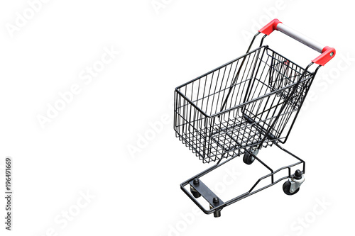 di cut Cart on white background,object,copy space