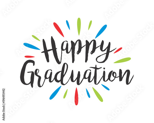 happy graduation typography typographic creative writing text image 1