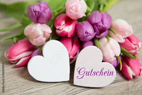 Tulpen und Herzen: Gutschein
