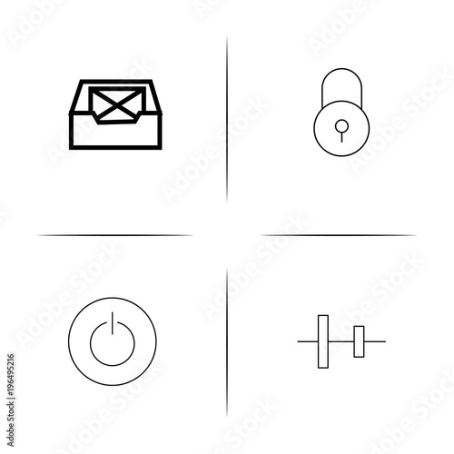 Web And Text simple linear icon set.Simple outline icons