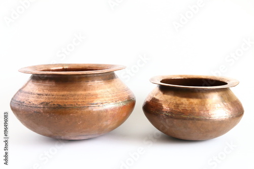 Traditional Indian Cooking Utensils - Handmade Copper Pot HANDI © yukihipo