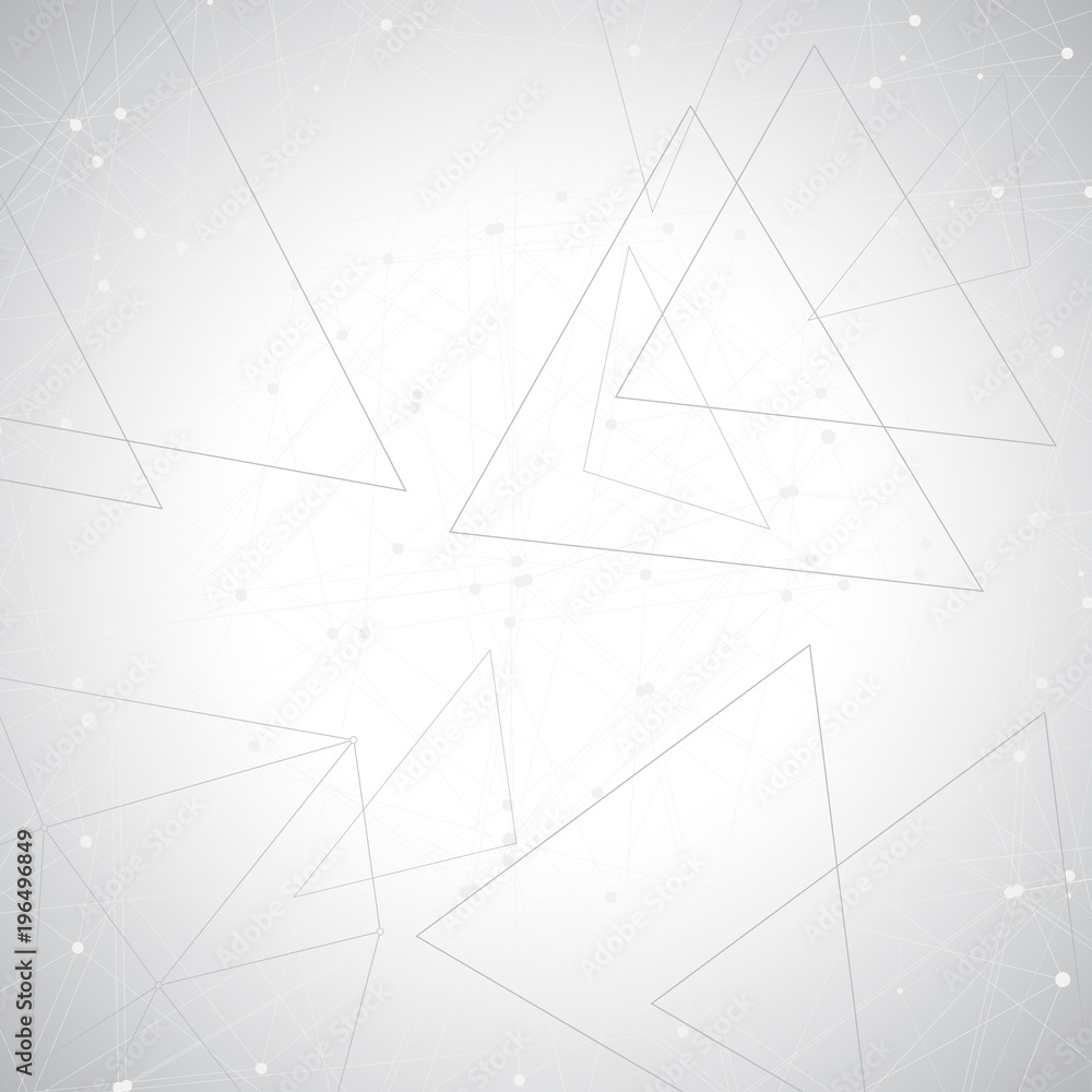 Grey graphic background molecule and communication. Connected lines with dots, illustration Grey graphic background molecule and communication. Connected lines with dots, illustration