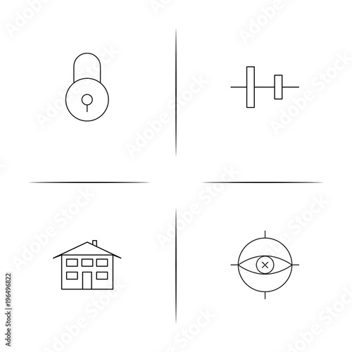 Web And Text simple linear icon set.Simple outline icons