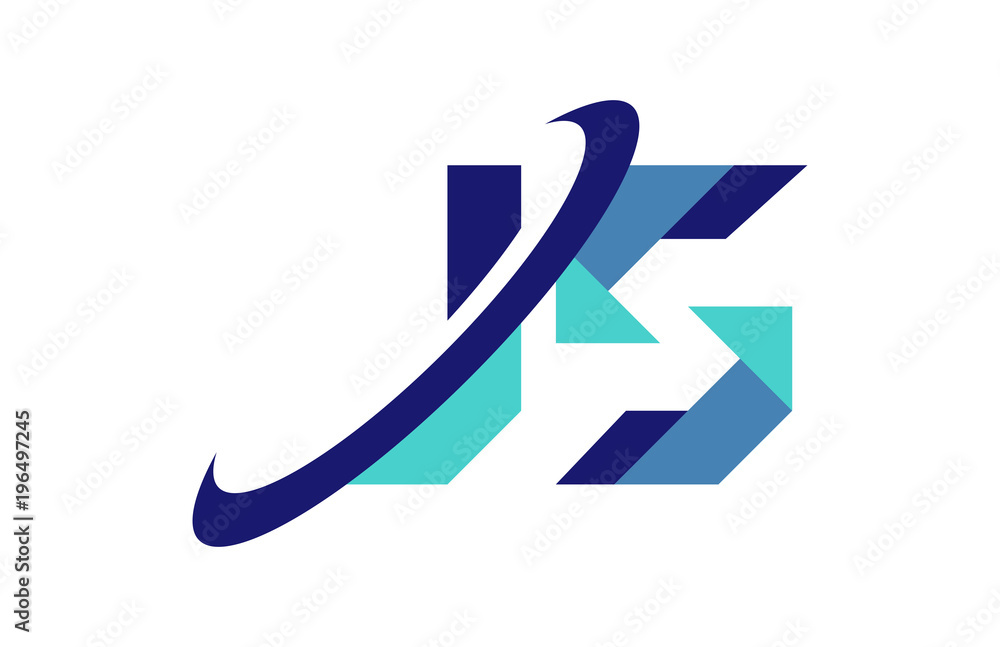 JS Ellipse Swoosh Ribbon Letter Logo JS Ellipse Swoosh Ribbon Letter Logo