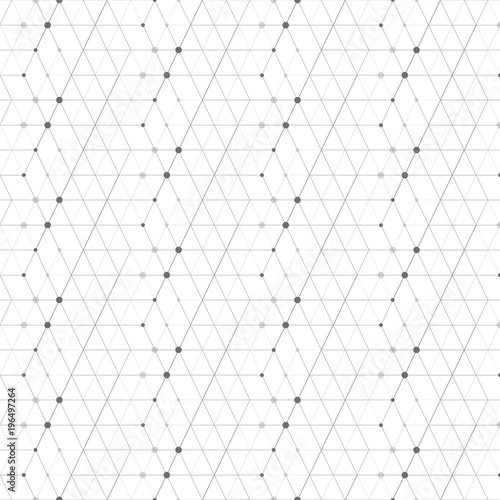 Abstract geometric pattern dots in lines . Seamless background gray and white texture