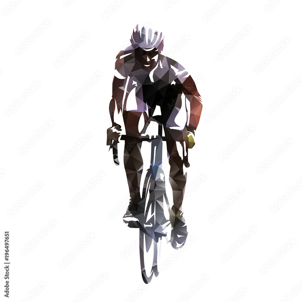 Road cycling. Bicycle racing polygonal vector illustration Road cycling. Bicycle racing polygonal vector illustration