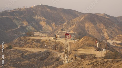 Fire scars the hills of the oil fields and wilderness between Ventura and Ojai, California in 2017.