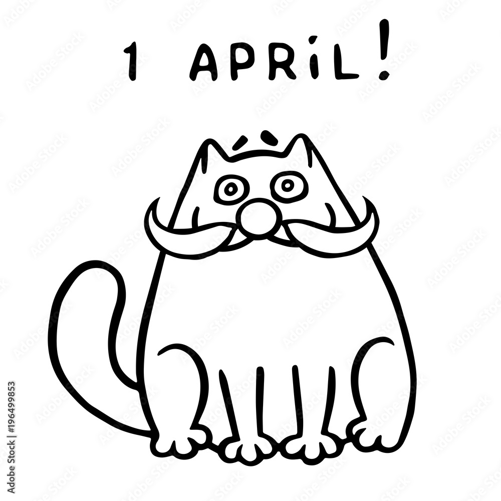 Funny fat cat with clown mask. Vector Illustration. Funny fat cat with clown mask. Vector Illustration.