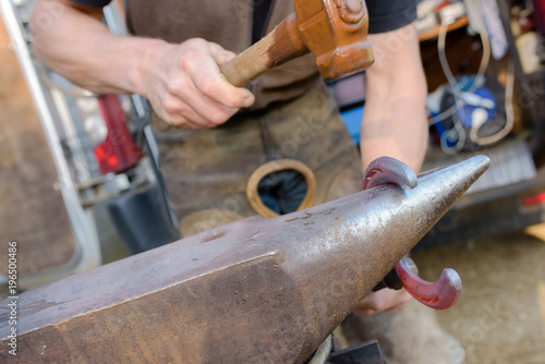 close up of an old blacksmiths anvil