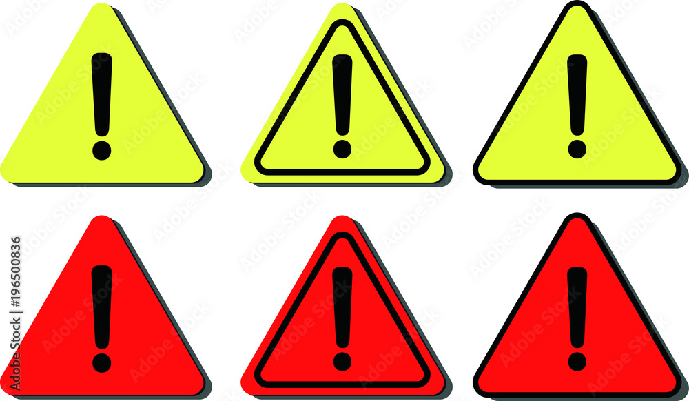 Warning mark with shadow Warning mark with shadow