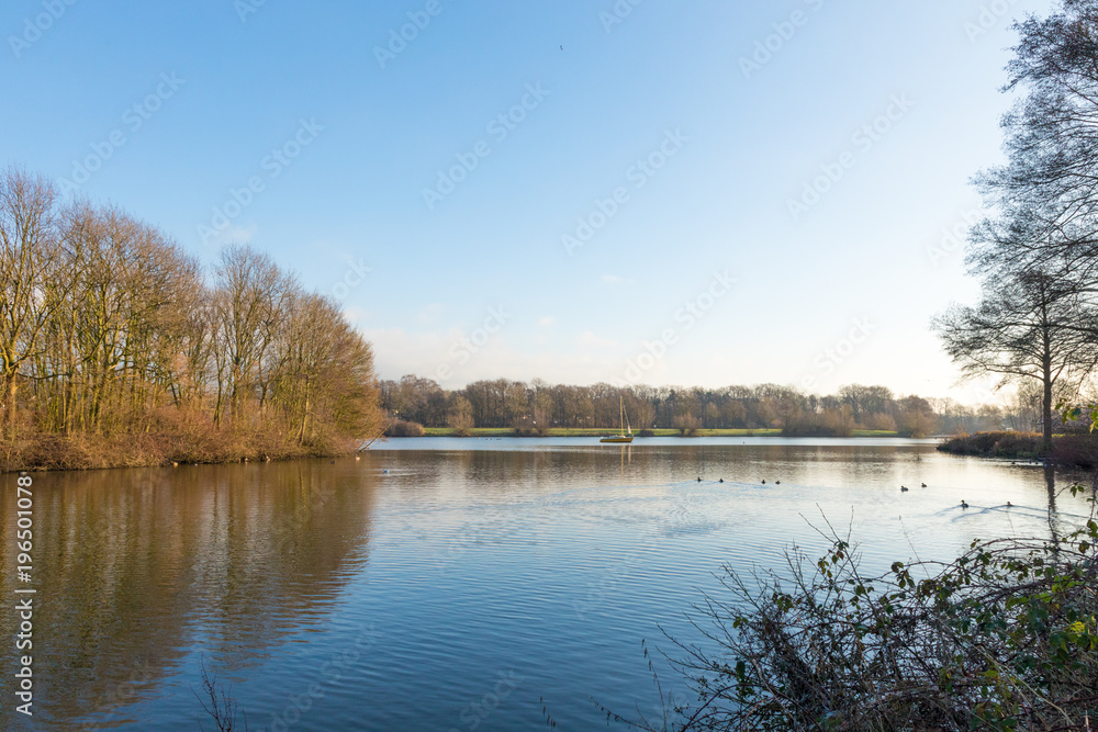 lake with blue sky lake with blue sky