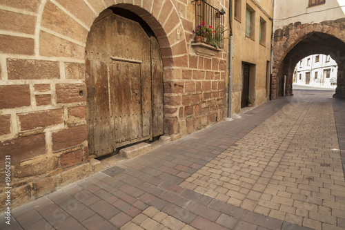 Ancient street, village view in Alcover, province Tarragona, Catalonia, Spain. photo
