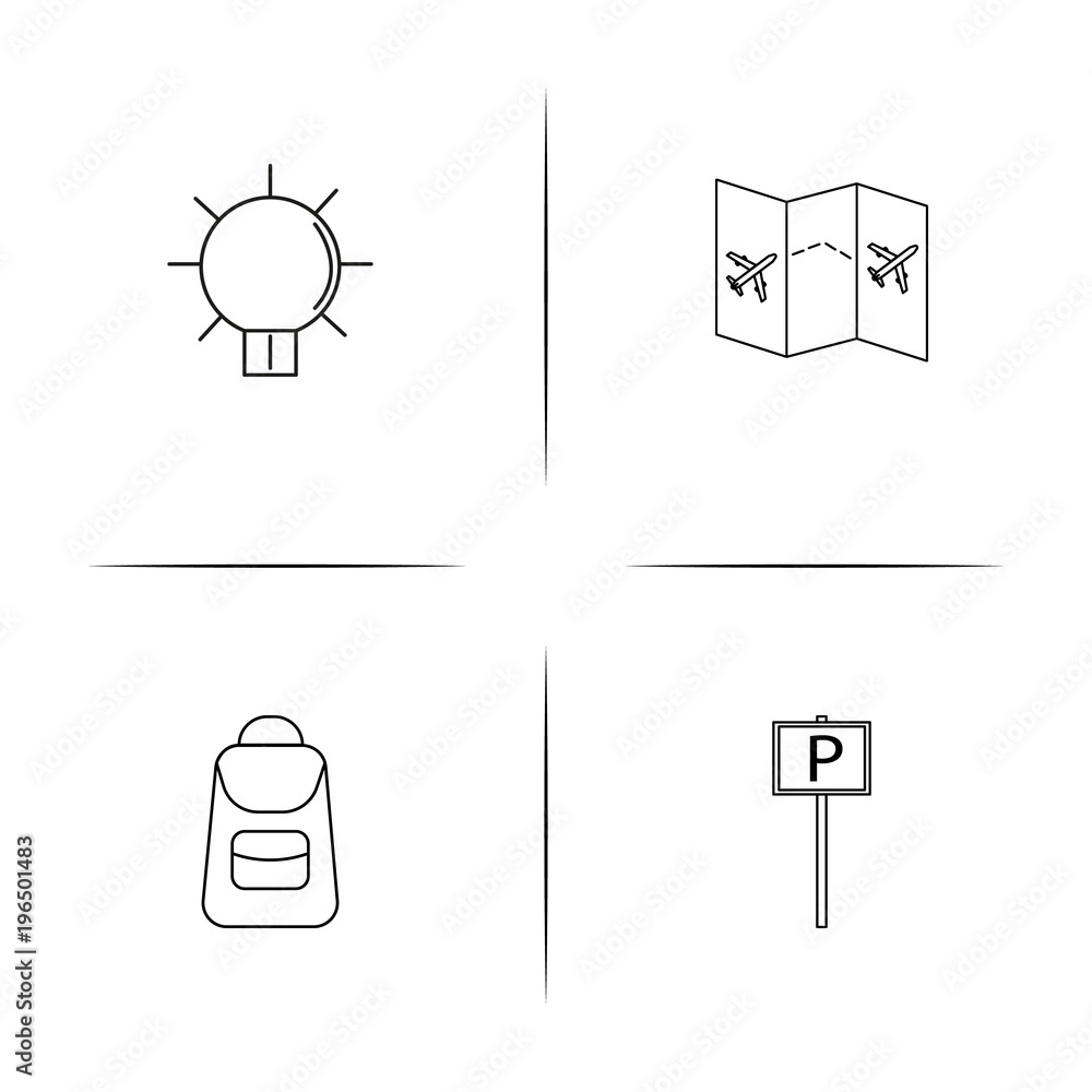 Travel simple linear icon set.Simple outline icons Travel simple linear icon set.Simple outline icons