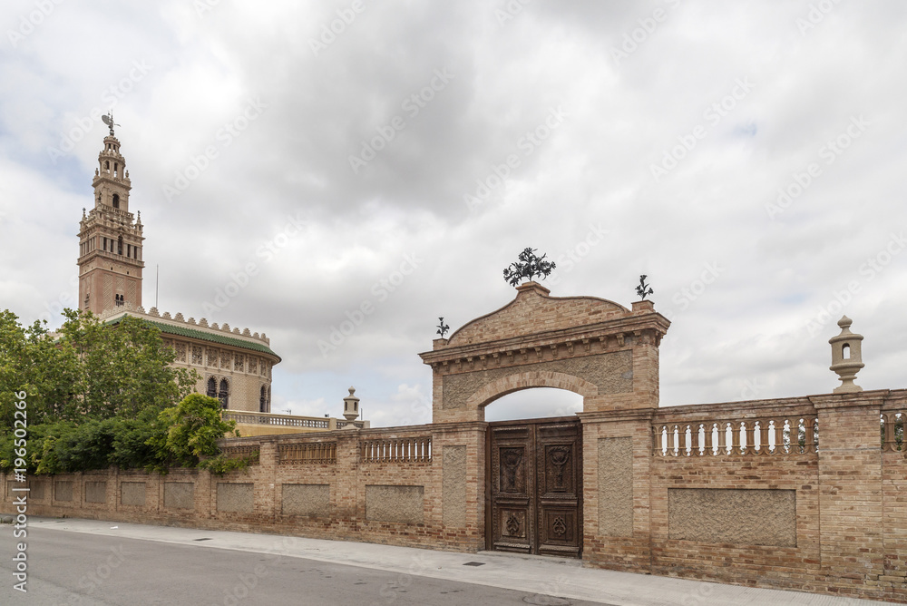  Architecture, half-scale replica of The Giralda in Sevilla in village of Arbos, penedes area, province Barcelona,Catalonia.Spain.