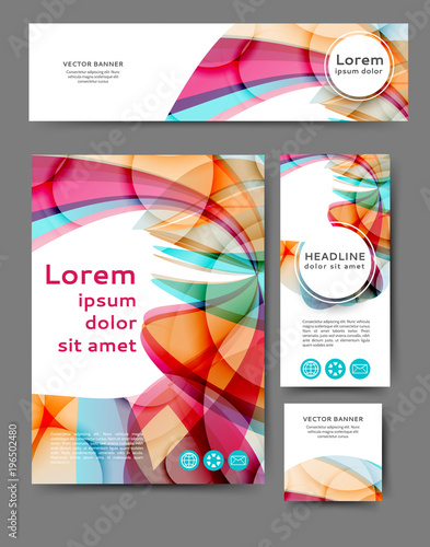 Set of promotional flyers