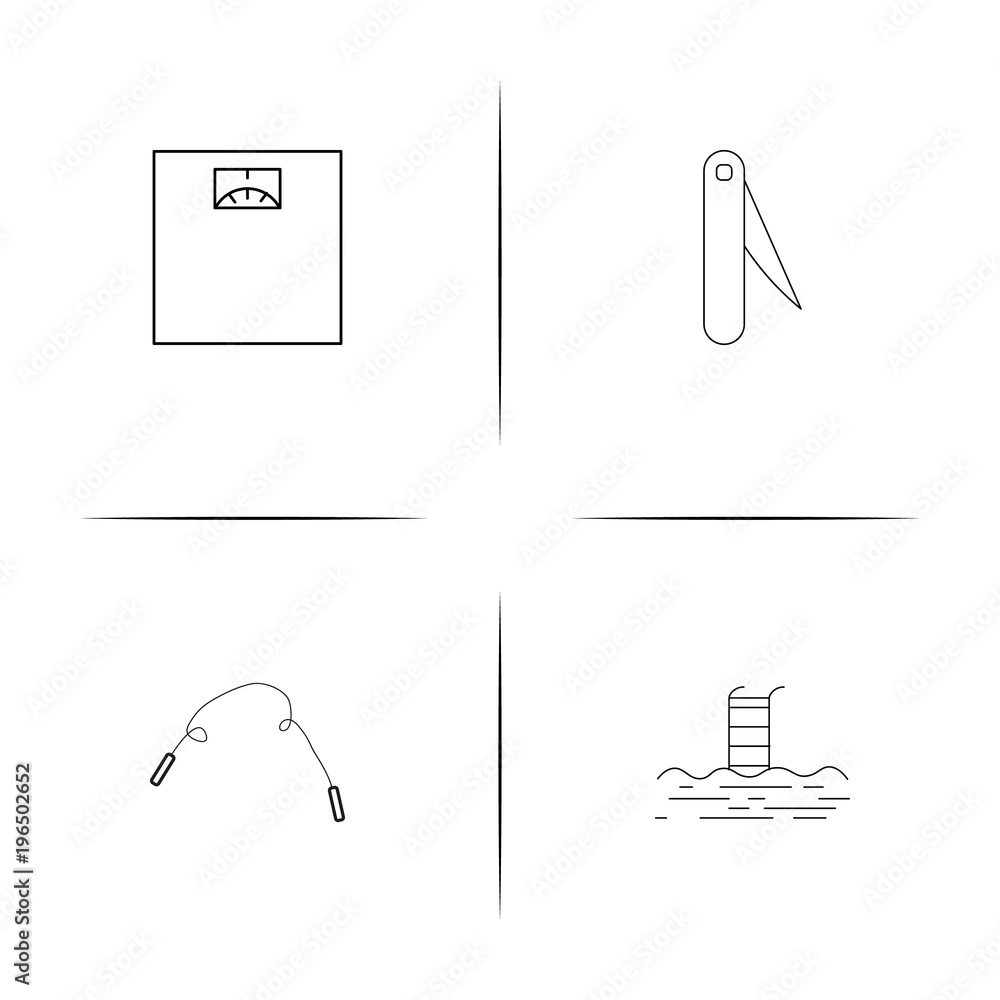 Sport Fitness And Recreation simple linear icon set.Simple outline icons Sport Fitness And Recreation simple linear icon set.Simple outline icons