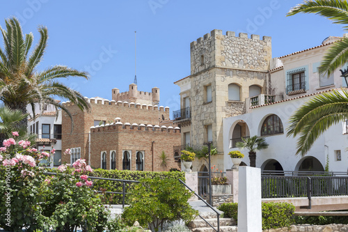  Roc Sant Gaieta, picturesque residential buildings, Roda de Bera, Costa Daurada, province Tarragona, Catalonia.Spain.