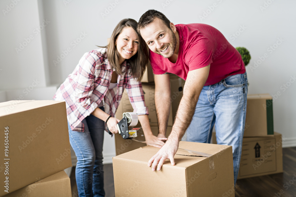 Couple moving in house Couple moving in house