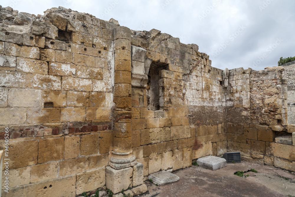  Roman amphitheatre, UNESCO world heritage site, roman heritage legacy,Tarragona, Catalonia, Spain.